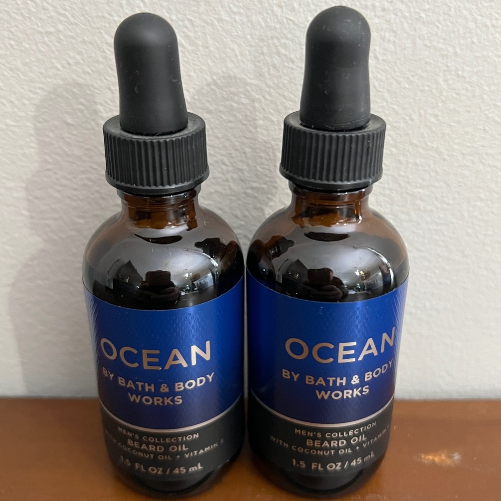 Bath & Body Works Ocean Men's Collection Beard Oil 1.5 fl oz Set of 2